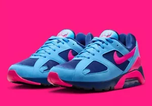 Nike Air Max 180 Uni Blue Hyper Pink Men Size US 11.5 Casual Sneakers Rare New✅ - Picture 1 of 8
