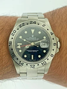 Rolex Explorer II 40mm Automatic Black Dial No Holes Case #16570 2005 #F serial - Picture 1 of 17