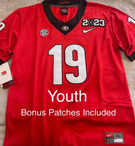 Youth Brock Bowers Georgia Bulldogs Football Jersey, Stitched, Ships From GA🔥 Cover