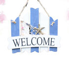  Creative The Mediterranean Sea Style Wooden Metal Crafts Painting Welcome Sign