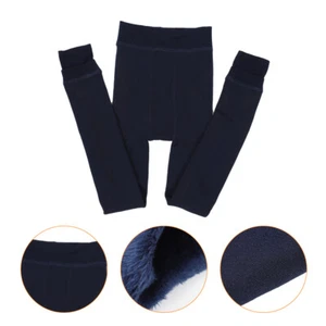 Women's Winter Warm Elastic Leggings 200g (Navy Blue) - Picture 1 of 10
