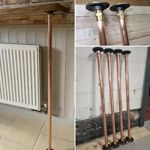 Industrial Designed Copper Pipe Table/ Bar Legs (Steampunk) - Picture 1 of 16