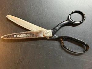 Vintage Wiss Pinking Shears Large Heavy Duty 9" CB9 Newark NJ - Picture 1 of 3