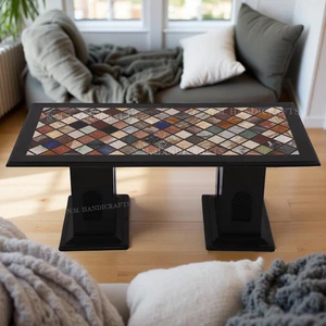 4'x2' antique design marble coffee Table Top center table pietra dura inlay art - Picture 1 of 8