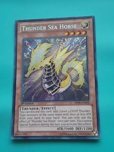 Yugioh Card - Thunder Sea Horse - Secret Rare - 1st Edition - ABYR-EN098 LP - Picture 1 of 2
