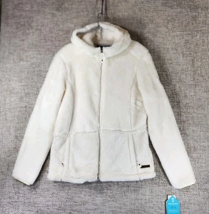 Free Country Hochflor Fleece Hoodie Jacke Damen Large Creme Full Zip NEU - Bild 1 von 15