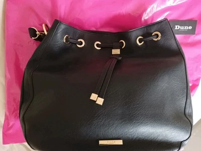 Dune London Womens Black faux leather shoulder bag dollianna ladies bag - Image 1 of 4