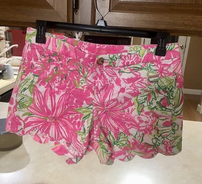 Pantalones cortos para mujer Lilly Pulitzer talla 8 borde festoneado Foto 1 de 4