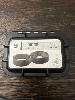 The Ridge Wallet JUEGO DE ANILLOS DE SILICONA 8 MM Negro Real Talla 9 Negro ¡CAJA ABIERTA NUEVO! Foto 1 de 3