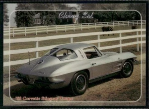 1992 Collect-A-Card Chevy #7 '63 Corvette Stringray Coupe A-Card Chevy - Cromo - Foto 1 di 2