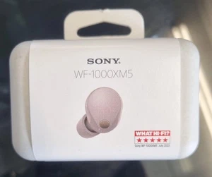 Sony Headphones WF-1000XM5 Wireless Noise Cancelling In-Ear Pink Brand New - Picture 1 of 4