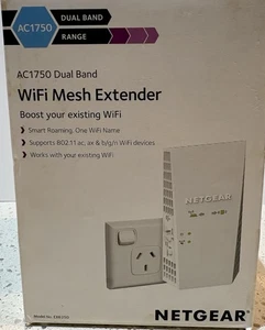 NETGEAR AC1750 (EX6250) Dual Band Boost WiFi Mesh Range Extender New Genuine - Zdjęcie 1 z 12