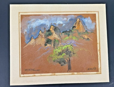 Pintura -Mente de Montaña Fortuita-Miriam Sembradores Abstracto Expresionista Sandia Foto 1 de 4