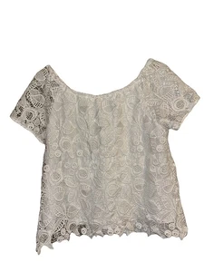 Wayf Anthropologie White Lace Top Size Medium - Picture 1 of 7