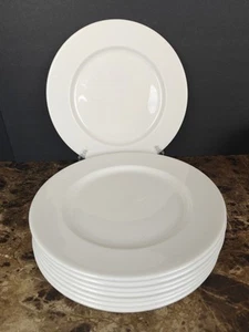 Juego de 8 platos de cena Dudson blancos finos Stoke-on-Trent Inglaterra 11 3/8" - Imagen 1 de 13