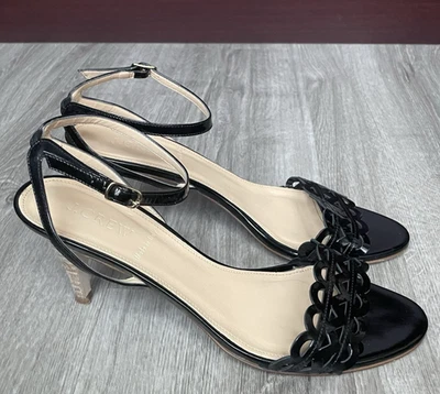 J. Sandalias de tacón de charol negras CREW para mujer talla 8,5 Foto 1 de 4