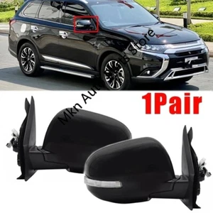1Pair For Mitsubishi Outlander 2013-2020 Black View Mirror LED Turn Signal Light - Picture 1 of 8