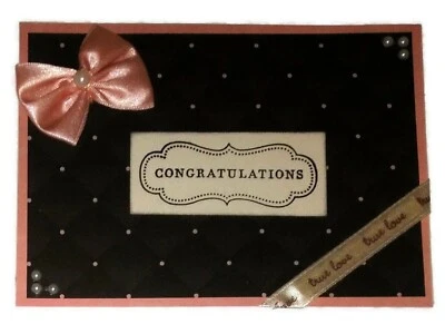 Tarjeta de felicitación BODA - Almohada de felicitación - Hecho a mano tamaño A2 con sobre OFERTA Foto 1 de 2