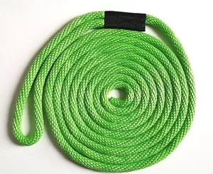 "Línea de muelle de nailon trenza sólida de 3/8" x 15' flotadores a prueba de decoloración HECHA EN EE. UU. - ¡VERDE LIMA! - Imagen 1 de 1