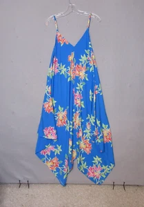 Tommy Bahama Bufanda Vestido Mujer Pequeño Azul Floral Pañuelo Asimétrico Nuevo con Etiquetas - Imagen 1 de 13