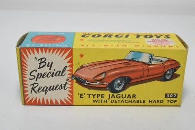 B69 1:43 SCATOLA VUOTA ORIGINALE CORGI TOYS 307 JAGUAR E TYPE E-TYPE EXC. COND. - Immagine 1 di 4