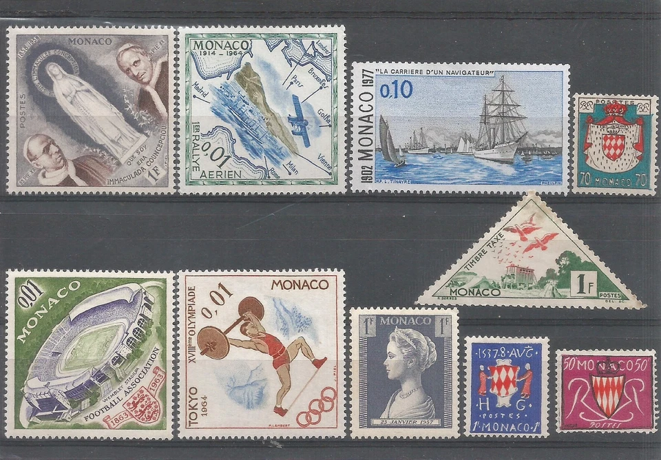 MONACO - Lot de timbres neufs MNH** sans trace de charnière - Photo 1/1