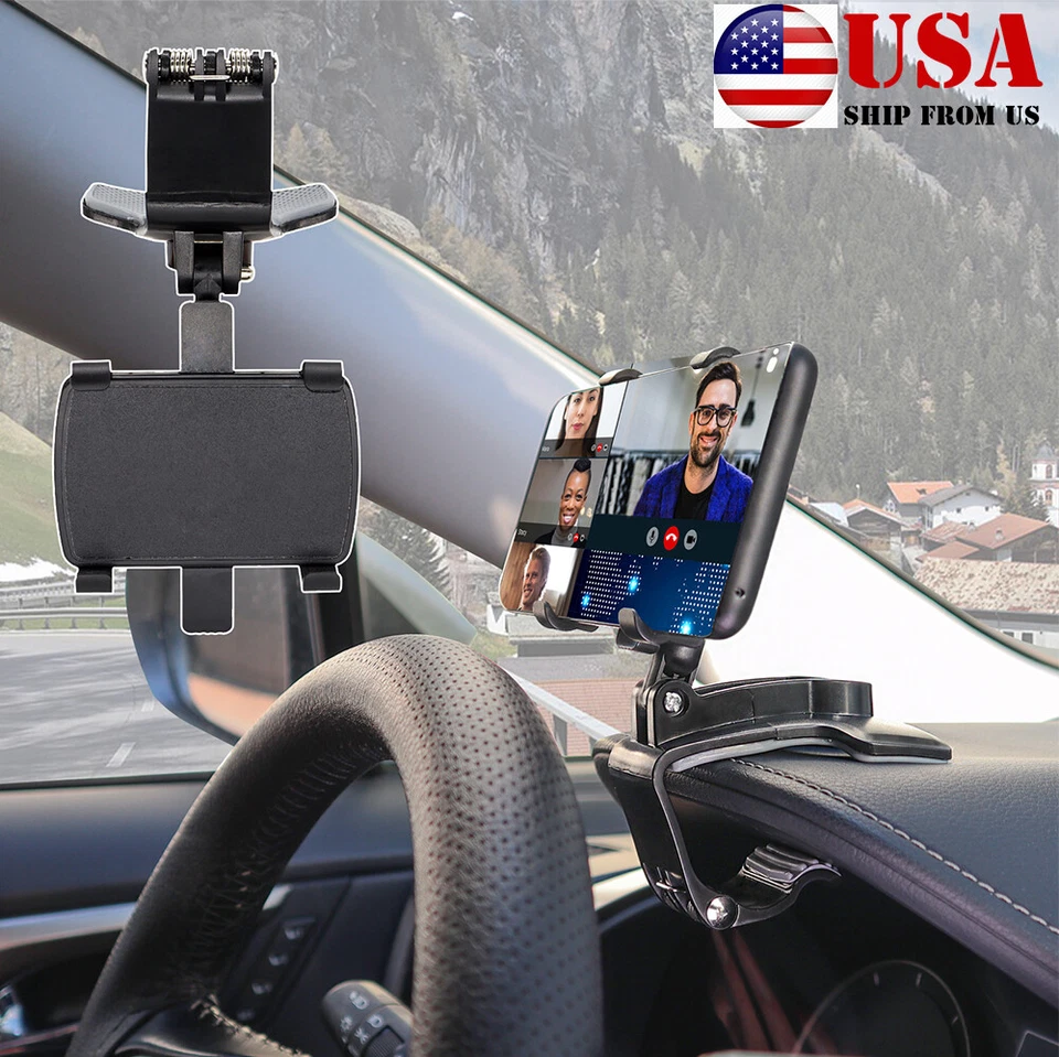 Cell Phone Mount Car Dashboard 360° Stand Holder Universal Cradle Clip on GPS Foto 1 de 4