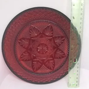 Antique Ruby by CRISTAL D'ARQUES-DURAND Plate 8” - Picture 1 of 2