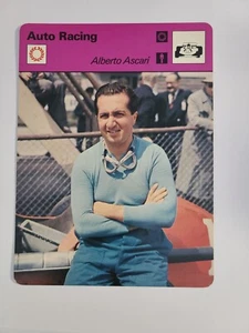 Vintage 1977 Sportscaster Info Photo Sports Card Auto Racing Alberto Ascari - Picture 1 of 2
