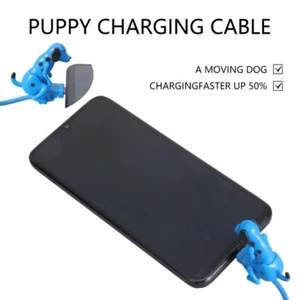 Type C Charging and Data Cable for Electronics with Cute Dog Movement During Use - Zdjęcie 1 z 8