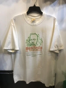 Vintage Shirt 90s Karl Marx Communist Manifesto Philosopher Political Marxism XL - Picture 1 of 20