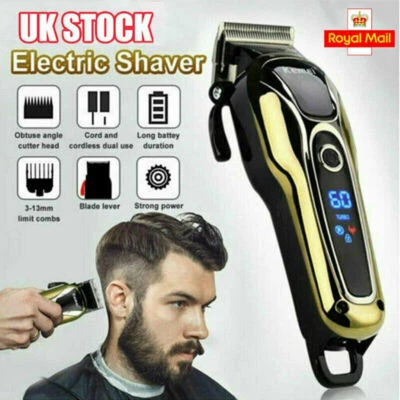 Men Hair Clippers Trimmer Cordless LED Indication Rechargeable Beard Shaver Set - Image 1 of 4