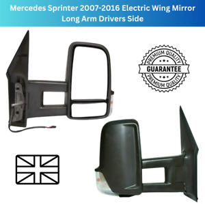 For Mercedes Sprinter Electric Wing Mirror Long Arm Drivers Side 2007-2016