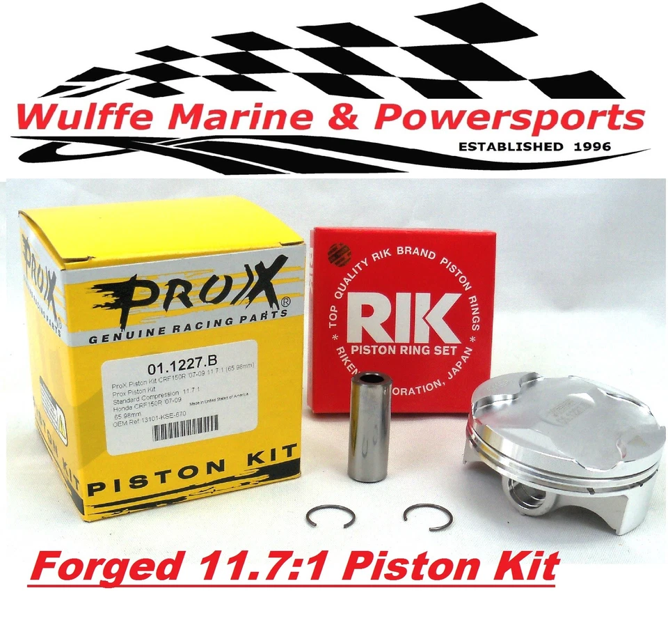 Kit de pistón forjado en EE. UU. Honda CRF150R 2007-09 ProX 01.1227.B Std 66.00mm 11.7:1 Foto 1 de 1