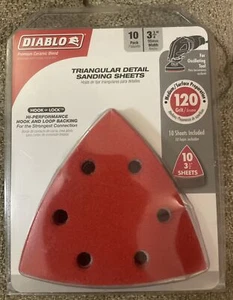 Diablo DCT334120H10G 10Pk 3-3/4 pollici 120 fogli levigatura dettaglio triangolare grana - Foto 1 di 2