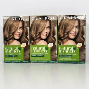LOT OF 3 CLAIROL Natural Instincts Semi Permanent Dye Hair Color #7 Dark Blonde - Picture 1 of 6