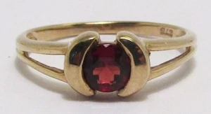 100% Genuine 9k Solid Yellow Gold 0.50 cts Natural Garnet Ring Sz 7 US or N1/2 - Picture 1 of 9