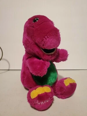 Barney & Friends Purple Dinosaur Puppet Plush Stuffed Toy 1992 Lyons group  - Image 1 of 4