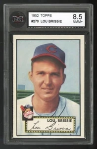 1952 TOPPS BASEBALL CARDS ~ #270 ~ LOU BRISSIE ~ CLEVELAND INDIANS ~ KSA 8.5 - Picture 1 of 2