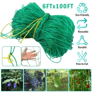 6x15/100FT Trellis Netting Plant Support Net Garden Vine Vegetable Climbing Grow - Picture 1 of 33