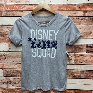 NEU Disney Parks Damen grau "Disney Squad" Kurzarm weiches T-Shirt. S - Bild 1 von 7