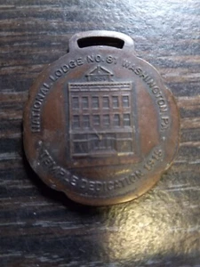 1915 ODD FELLOWS WASHINGTON PA. WATCH FOB... OLD AND ORIGINAL! - Picture 1 of 3