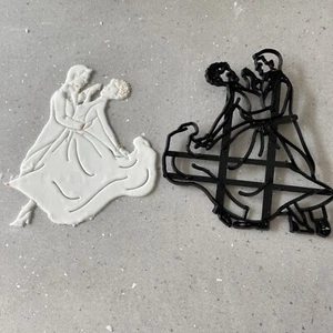 Juego De 3 Cortadores De Fondant Y Sello Embossador Tema De Baile Ver Fotos - Picture 1 of 3