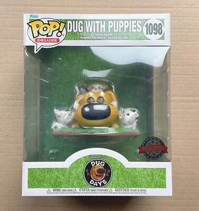 Funko Pop Disney Dug Days Dug With Puppies 6" #1098 + Free Protector - Picture 1 of 6