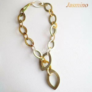 Collar Lacado Cuerno. Collar de eslabones largos. Regalo Vintage Style, 719. - Imagen 1 de 12