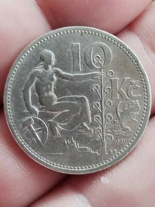 🔴CZECHOSLOVAKIA 10 Korun 1931  SILVER COIN🔴 - Picture 1 of 2