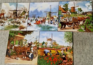 lot 5 Royal Mosa HOLLAND TILE 6x6" Ter Steege BV  J. C. Van Hunnik Colorful.!! - Picture 1 of 17