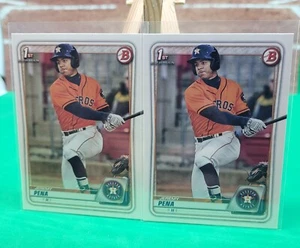 2020 Bowman Prospects Houston Astros Jeremy Pena 1st Bowman # BP-61 Lot x 2 - Picture 1 of 2