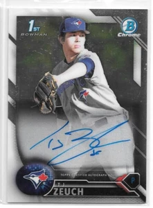 2016 Bowman Chrome Draft Draft Pick Autographs #CDA-TZ T.J. Zeuch Blue Jays - Picture 1 of 2