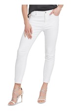 DKNY Womens White Stretch Zippered Pocketed Mid-Rise Ankle Skinny Jeans 25/0